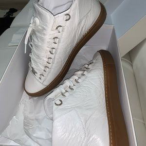 Balenciaga White Arena Sneakers <FLASHSALE>